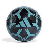 adidas Unisex-Adult Starlancer Club Soccer Ball, Black/Green, 4