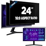 Magicmoon 2-Pack 24 Inch Computer Privacy Screen Filter, Anti-Spy/Glare Protector Film for Widescreen Monitor with 16:9 Aspect Ratio (Width x Height: 531mm x 298mm)