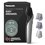 Panasonic Electric Body Trimmer for Men, Cordless Washable Wet Dry Groomer with 3 Comb Attachments, Black ER-GK60-S
