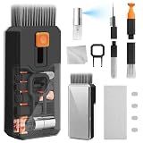 Ordilend All-in-1 Keyboard Cleaner and Laptop Cleaning Kit - Professional Computer Screen-Safe Tools for MacBook and Electronics - Portable Brush Set for Gamers and Remote Professionals, Black