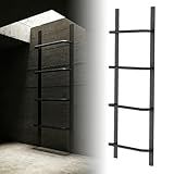 PakaLife Heavy Duty fire Escape Ladder,4-Rung Egress Window Well Black Ladder Straight,2&3 Story Basement Window Ladders,High Load-Bearing Capacity (45.2" Lx17.9 W)