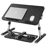 SONGMICS Laptop Bed Desk, Adjustable Lap Desk for Bed with 6 Heights