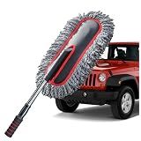 YeewayVeh Car Duster, Scratch-Free Microfiber Cleaning Brush, Gray/Red