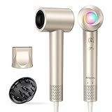 Ionic Hair Dryer with Diffuser - 160000RPM High-Speed Blow Dryer, 500 Millons Ions Frizz Free, Fast Drying for Women, Lightweight, Quiet, Professional Dryer for Curly or Straight Styles, Gift Idea