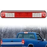 Nilight Third Brake Light Tail High Mount 3rd Stop Cargo Reverse Lights Red Lens Compatible with Chevy GMC C/K Series 1500 2500 3500 1994-2000 Pickup Truck Rear Cab Lamp