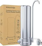 Waterdrop Water Filter for Sink Faucet, NSF/ANSI 42 Certified Countertop Water Filter System, 5-Stage Stainless Steel Faucet, 8000 Gallons, Reduces Heavy Metals and 99% Chlorine, WD-CTF-01(1 Filter)