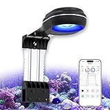 PopBloom RL60 Full Spectrum Reef Light, 60W WiFi Marine Reef LED Aquarium Light Saltwater Aquarium Fish Tank Lamp, APP Fully Programmable, Sunrise Sunset (60W WiFi Black)