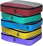 Large Packing Cubes for Travel - 5pc Packing Cubes for Suitcases - Lightweight Luggage Organizer Bags (Non-Compression)