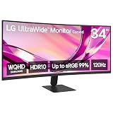 LG 34U60ZB-B 34-inch UltraWide WQHD 120Hz HDR10 1800R Curved Monitor, Black