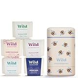 Wild - The Full Monty Starter Kit - Bee Case with Refills in a Variety of Fresh Scents 5 x 1.4oz - Refillable Deodorant & Aluminum Free - Long Lasting Protection - Vegan