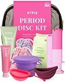 Pixie Menstrual Disc Kit for Feminine Care - Pixie Discs are Designed to Remove Like Tampons - 100% Medical-Grade Silicone - Best Period Disc Starter Kit - Proven to Become A Successful Disc User