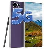 Ghoxrxal I25 Ultra 5G Unlocked Smartphone with Built-in Pen, 6.99" Large HD+ Screen, Android 14 Cell Phone 16GB+512GB, 7000mAh Battery, Fingerprint/Face ID, Dual SIM Mobile Phone (Purple)