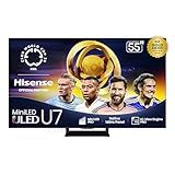 Hisense 55" Class U7 Mini-LED ULED 4K UHD Google Smart TV (55U75QG, 2025 Model) - QLED, Native 165Hz, VRR 288, Up to 3000 Nits, HDR10+, Dolby Vision IQ · Atmos, IMAX Enhanced, 2.1.2 Ch Surround