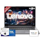 Lenovo IdeaPad Laptop with Microsoft Office, 12GB RAM, 1.2TB(1TB Cloud & 256GB Storage), Intel High Performance CPU, 11 Hour Battery, SD-Card Reader, Webcam + USB-C, WOWPC Recovery USB, Windows 11
