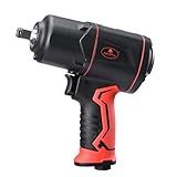 AEROPRO TOOLS 1/2-Inch Composite Air Impact Wrench(A315), Twin Hammer, 1380FT-LBS Max Loosening Torque, 8000RPM, Pneumatic Impact Gun, for Auto Repair, Tire Shop (Lightweight Housing)