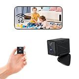 5G Mini Spy Camera with 4K WiFi – Hidden Wireless Nanny Cam for Indoor Home Security, Night Vision, AI Human Detection, 90-Day Standby, camaras espias ocultas,and Phone App Control(APP:O-KAM Pro)
