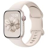 Sport Silicone Band Compatible with Apple Watch Bands 40mm 38mm 41mm 44mm 45mm 42mm 49mm Women Men,Soft Wristband Waterproof Replacement Sport Strap for iWatch Bands Series 9 8 7 6 5 4 3 2 1 SE Ultra