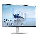 Dell 27 Plus Monitor - S2725HSM - 27-inch FHD (1920x1080) 144Hz 1ms Display, 2 x 3W Speakers, HDMI Connectivity, Height/Tilt/Pivot/Swivel Adjustability, AMD FreeSync - Ash White
