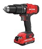 CRAFTSMAN V20 Cordless Hammer Drill Kit, 1/2 inch, 2 Batteries and Charger Included (CMCD711C2)