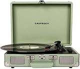 Crosley CR8005F-MT Cruiser Plus Vintage 3-Speed Bluetooth in/Out Suitcase Vinyl Record Player Turntable, Mint