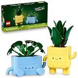 LEGO Botanicals Happy Plants Building Toy for Kids, Girls, and Boys 9+ - Playroom Decor for Desk or Shelf - Gift for Easter Basket - Artificial Indoor Plant for Play & Display - 10349