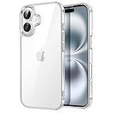 JETech Case for iPhone 16 6.1-Inch, Non-Yellowing Shockproof Phone Bumper Cover, Anti-Scratch Clear Back (Clear)