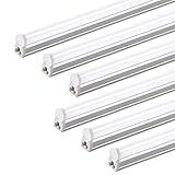 Barrina (6 Pack LED T5 Integrated Single Fixture, 4FT, 2200lm, 6500K Super Bright White, 20W Utility LED Shop Light, Ceiling and Under Cabinet Light, Corded Electric with ON/Off Switch, ETL Listed