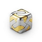 3D Brain Teasers Metal Puzzles Toy, Mind Puzzles for Adults Hand Smart Gifts for Boy and Girls Gold and Silver