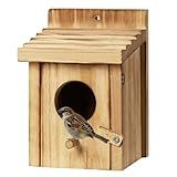CLACKIBUKVYZ Small Bird House for Hummingbirds,Bird Houses for Outside,Humming Bird Houses for Outside,Outdoor Bird Box,Birdhouse,Bluebird House,Wooden Birdhouse with perches