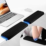 Zylentix Desk Edge Cushion & Keyboard Wrist Rest - 2-Piece Ergonomic Memory Foam Arm Rest for Desk, Non-Slip Elbow Pads and Forearm Support (11.8 x 3.9 Inch)