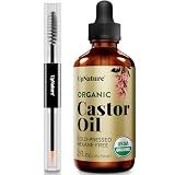 UpNature Castor Oil Eyelash & Eyebrow Growth Serum, USDA Organic, 2oz