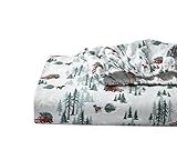 Eddie Bauer - Queen Sheets, Cotton Flannel Bedding Set, Brushed For Extra Softness, Cozy Home Decor (Tree Farm, Queen)