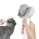 Aumuca Cat Brush for Shedding, Cat Brushes for Indoor Cats, Cat Brush for Long or Short Haired Cats, Cat Hair Brush Cat Grooming Deshedding Brush for Dog Kitten Horse Massage Removes Loose Fur, White