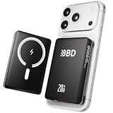 BBD Magsafe Portable Charger,12000mAh Wireless Power Bank with USB-C Cable