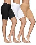 YADIFEN 3 Pack Slip Shorts for Under Dresses Seamless Anti Chafing Underwear Shaping Boyshort Smooth Panties for Women
