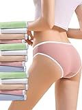 DingLu Disposable Underwear for Women 14 Pack Cotton Panties High Cut Briefs for Travel Business Spa (Multicolor, Medium)