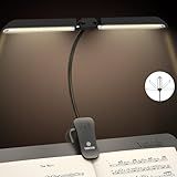 Vekkia 64 Led Rechargeable Music Stand Light - Folding Clip On Piano Lamp, Portable Professional with 5 Brightness×3 Color Temperature for Grand Piano and Book Reading