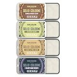 Viking Revolution 4 Pack Mens Solid Colognes 0.5 Oz - Men Solid Perfume with Cedar Wood, Clary Sage, Vetiver, Sandalwood Cologne for Mens - Travel Cologne Wax Gifts for Men