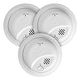 BRK First Alert SMI100, Battery-Operated Smoke Alarm, 3-Pack