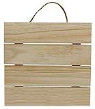 Creative Hobbies 10x10 Inch Unfinished Wood Hanging Plaque - DIY Pallet Sign, Notch Banner, Wooden Sign, Wood Slice, Decorative Plaque, Rustic Decor for Shop Home, Craft Projects