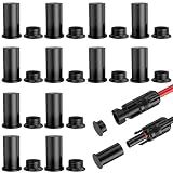 Bateria Power 12 Pairs Solar Panel Connectors Caps,IP67 Weather Resistant Dustproof Caps for Male and Female Solar Connectors
