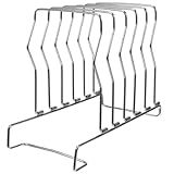 Garneck Stainless Steel Steak Rack Holder Beef Sous Vide Rack with 6 Dividers for Sous Vide Cooking and Meat Storage