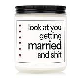 BaubleDazz Funny Wedding Gifts, Bachelorette & Bridal Shower Gift for Bride, 7oz Lavender Scented Soy Wax Candle, Bride to Be, Engagement Gifts for Couples