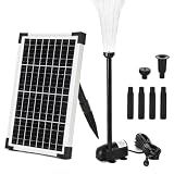ECO-WORTHY Solar Water Fountain Pump Kit 216 GPH Flow 13W Adjustable Dry-Run Protection Solar Pond Pump Monocrystalline Solar Panel Powered Water Pump for Ponds, Garden, Waterfall, Pool, Birdbath