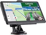 GPS Navigation for Car Truck - Navigation System 7 Inch Touchscreen Navigator with，2026 Map (Free Lifetime Updates),RV Vehicle GPS for Trucker with Speed Warning, Voice Guidance