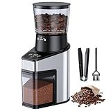 Artkoff Burr Coffee Grinder with 60 Grinding Settings, Electric Coffee Bean Grinder for Home Use with 60 Seconds Timer & 1-8 Cup, Touch Screen, Anti-static, Stainless Steel