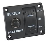 SEAFLO 3-Way Bilge Pump Switch Panel (Automatic-Off-Manual) 12v 24v w/Built-in 15A Circuit Breaker
