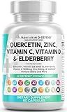 Clean Nutraceuticals Quercetin Zinc Vitamin C Vitamin D Bromelain Elderberry - Lung Immune Support Supplement Adults with Artemisinin, Sea Moss, Echinacea, Allergy Relief