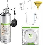 Fzone 2.5 L Aquarium CO2 Generator System Carbon Dioxide Reactor Kit with Regulator and Needle Valve for Aquarium Plants Tanks