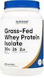 Nutricost Grass-Fed Whey Protein Isolate (Unflavored) 2LBS